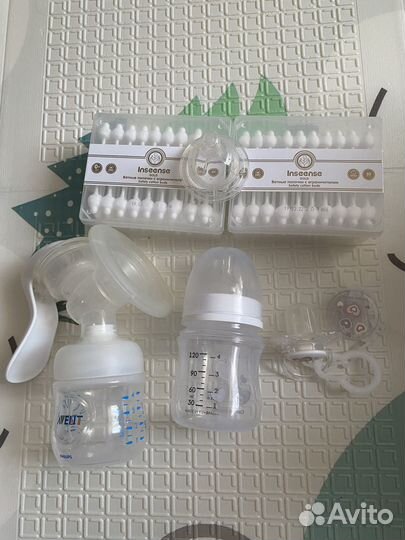 Молокоотсос avent и принадлежности для малыша