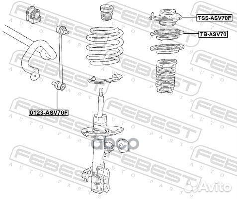 Опора передней стойки лев/прав Toyota Camry 17