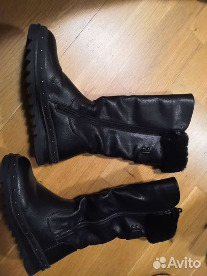 Сапоги зимние кожа на шерсти 33 размер