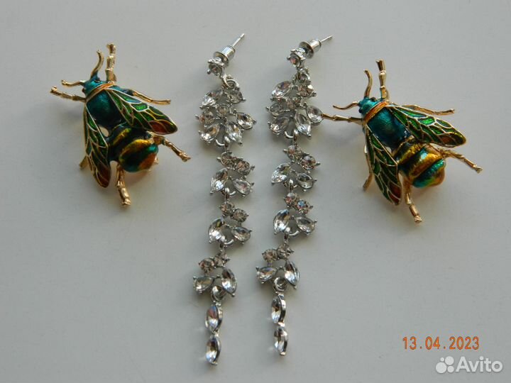 Серьги и броши