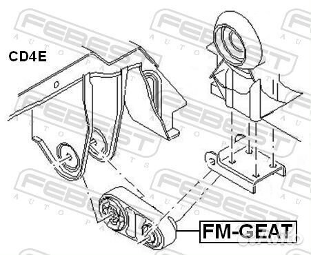 Подушка коробки передач ат зад прав/лев FMG