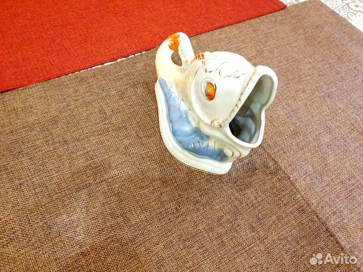 Солфетница Золотая рыбка фарфор СССР винтаж