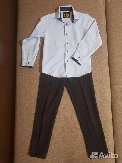 Рубашка на кнопках на мальчика 122-128см