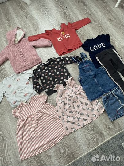 Вещи пакетом на девочку 86-92 h&m