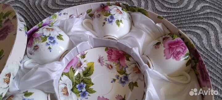 Чайный сервиз 6 персон чашки и блюдца
