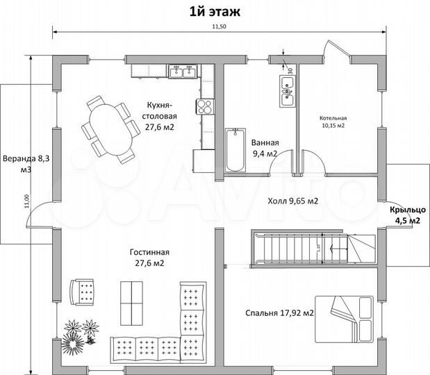 Дом 225 м² на участке 15,7 сот.