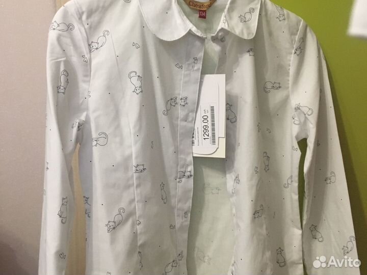 Блузка школьная новая 128