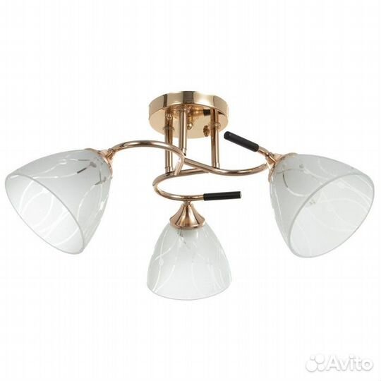 Люстра 'Луиза' 3х60Вт Е27 золото 48х48х24см