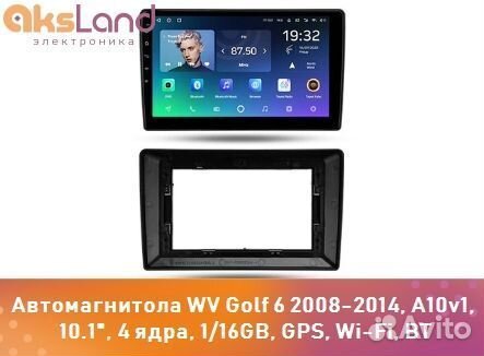 Автомагнитола WV Golf 6 2008-2014, A10v1, 10.1