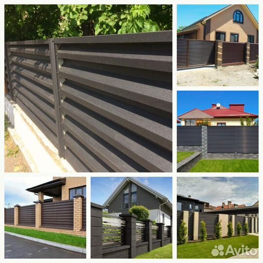 Современные металлические заборы Жалюзи
