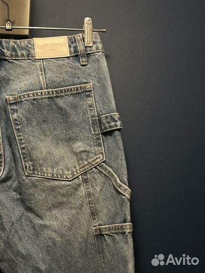 Голубые широкие джинсы Love Republic