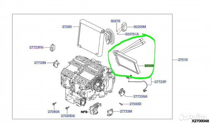 Радиатор отопителя (печки) Infiniti Qx50 J55 KR20