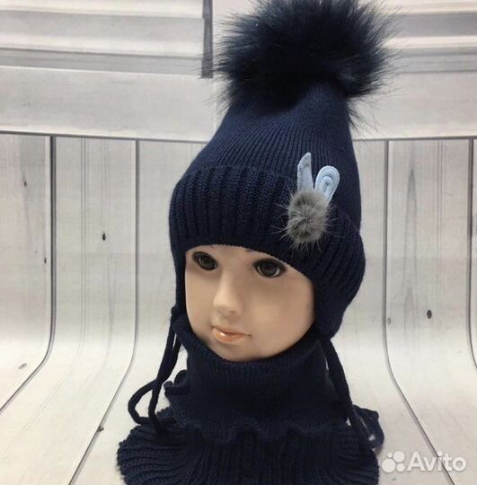 Шапочка с манишкой