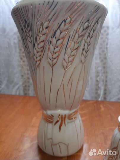 Графин, штоф сноп колосья со стопками