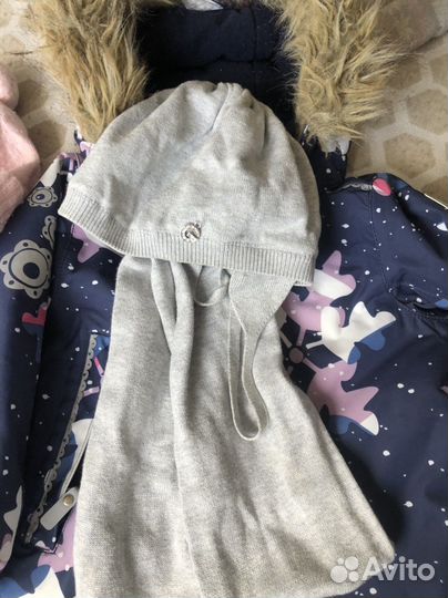 Комплект шапка, шарф Gulliver 24мес, хлопок