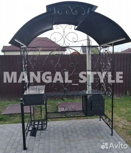 Мангал с крышей