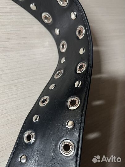 Сумка с люверсами кожаная ecru