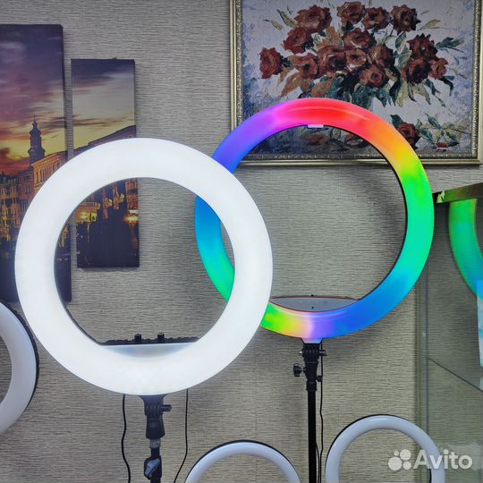 Кольцевые лампы 26-56см Штатив в подарок