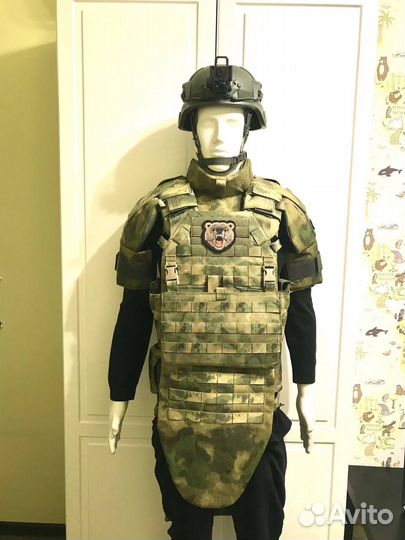 Напашник с кевларом. Мох. Мультикам. Цифра