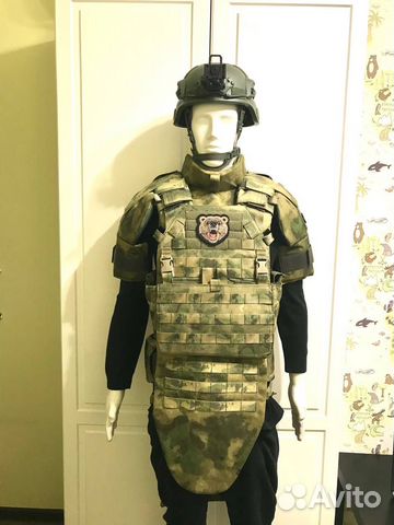 Напашник с кевларом. Мох. Мультикам. Цифра