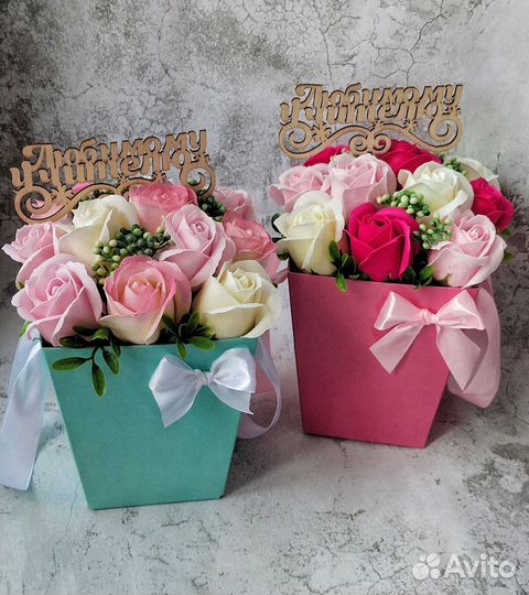 Букет из мыльных цветов