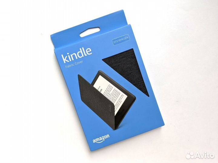 Чехол обложка Kindle 10 2019 Fabric Black Blue
