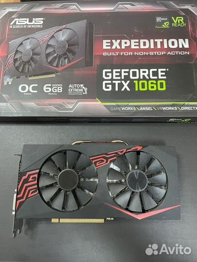 Видеокарта asus GeForce GTX 1060
