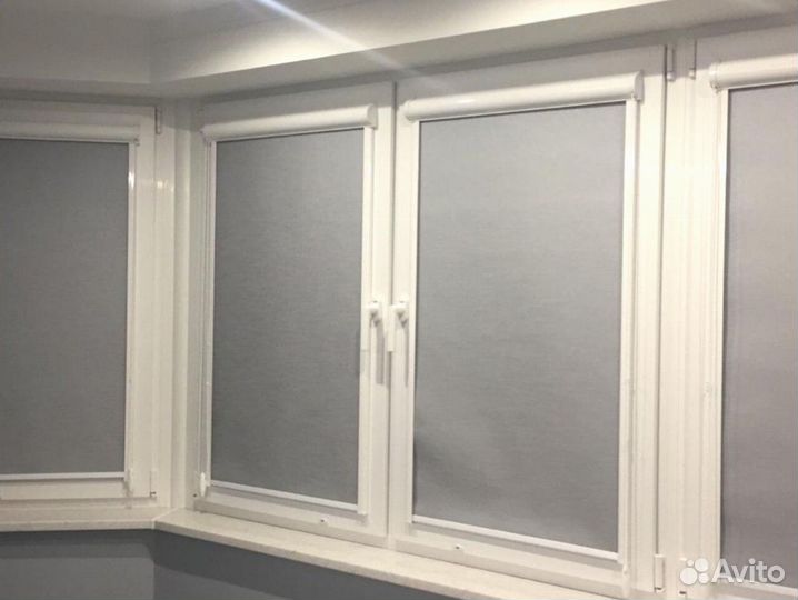 Рулонные шторы с установкой без сверления