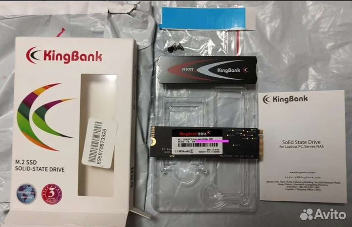 Ssd m2 nvme pcie4.0*4 512mb с радиатором новый