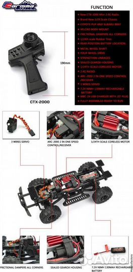 Carisma MSA-1E coyote PUP 1/24 mini crawler