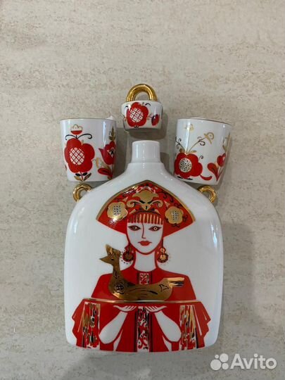 Графин фляга штоф лфз Фарфор СССР 60-70 гг