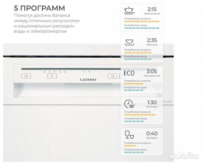 Посудомоечная машина Leran FDW 45-096