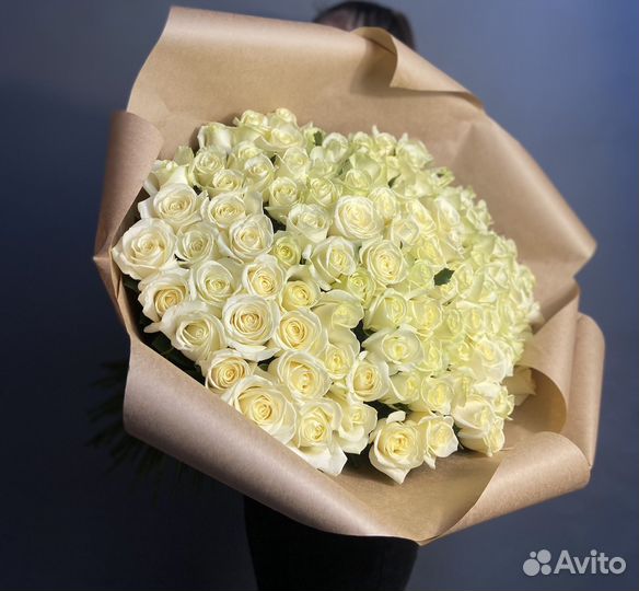 Букет роз 101шт пышный букет