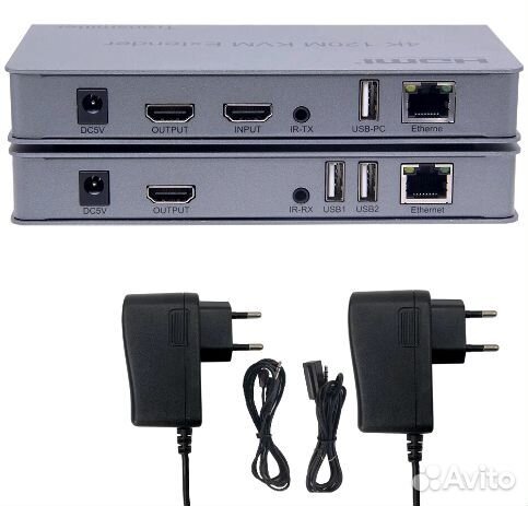 Hdmi KVM 120м + USB удлинитель по витой паре