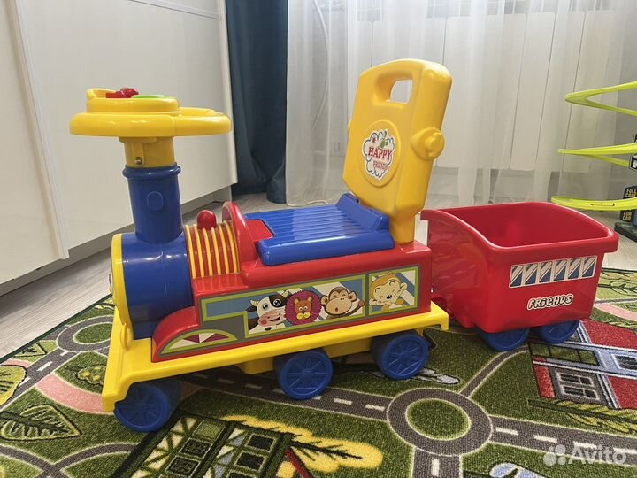 Машинка-каталка паровозик