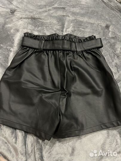 Шорты женские кожаные