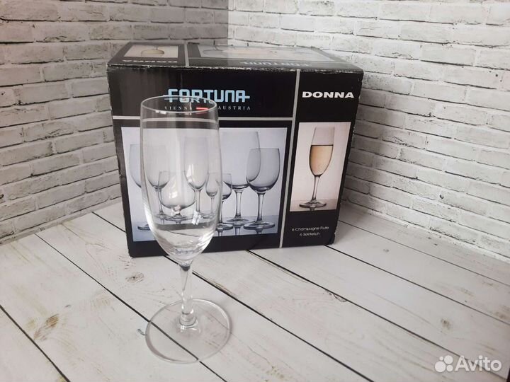 Бокалы для шампанского новые Fortuno donna Австрия