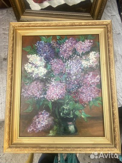 Картина живопись цветы натюрморт сирень