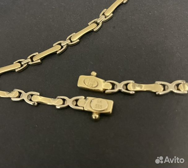 Комплект из золота колье+браслет Турция