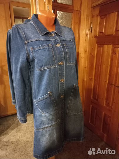 Платье джинсовое, р.46