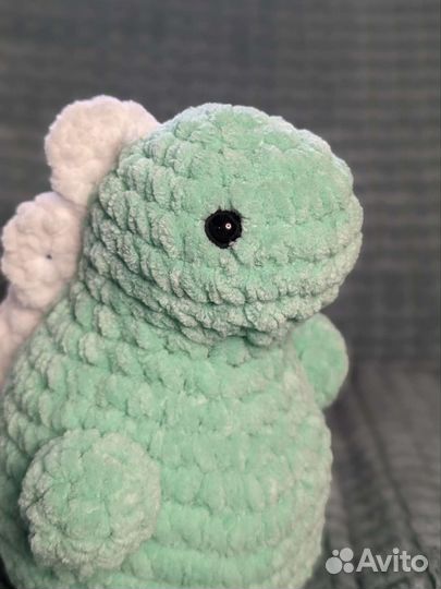 Мягкая игрушка ручной работы - мятный динозавр