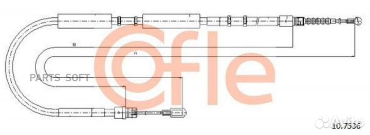 Cofle 92.10.7536 Трос стояночного тормоза