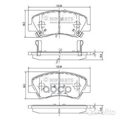 N3600550 Колодки тормозные hyundai solaris 10