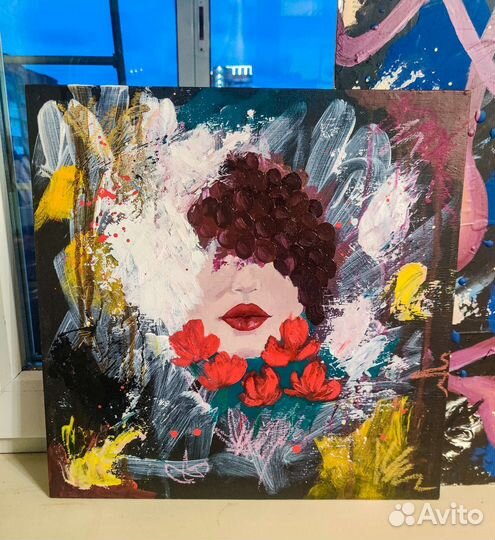 Яркая картина маслом весна лето цветы