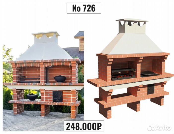 Мангальный комплекс из кирпича Барбекю