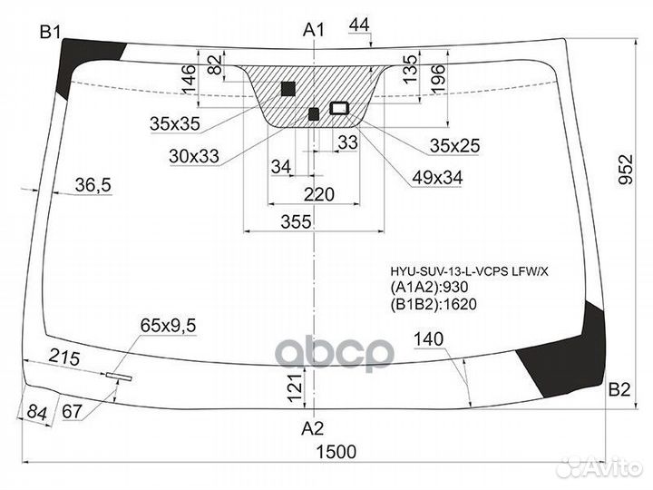 Стекло лобовое + дд +дз hyundai santa FE 12-18