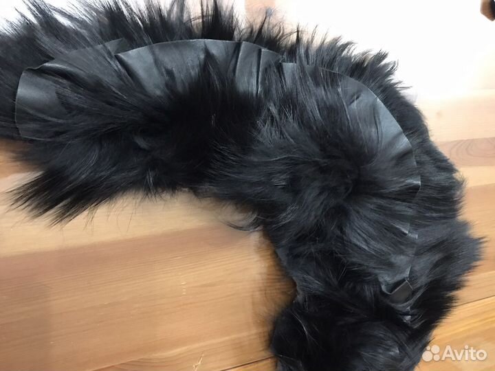 Воротник/горжетка из лисы и кожи