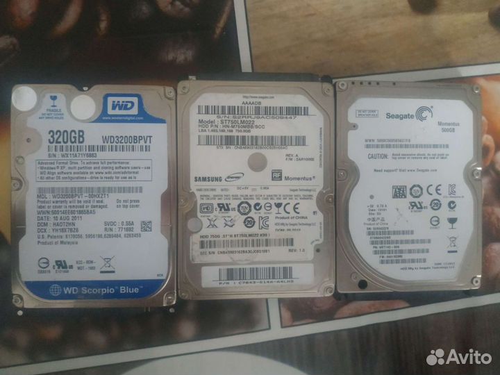 Жёсткие для ноутбука до 750 гб нераб