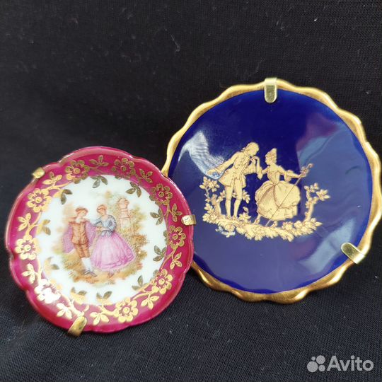 Две мини тарелочки Limoges Диаметр 5 см
