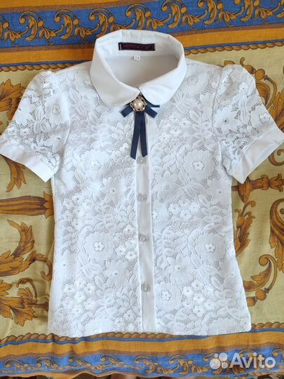 Блузка школьная на девочку рост 128 134